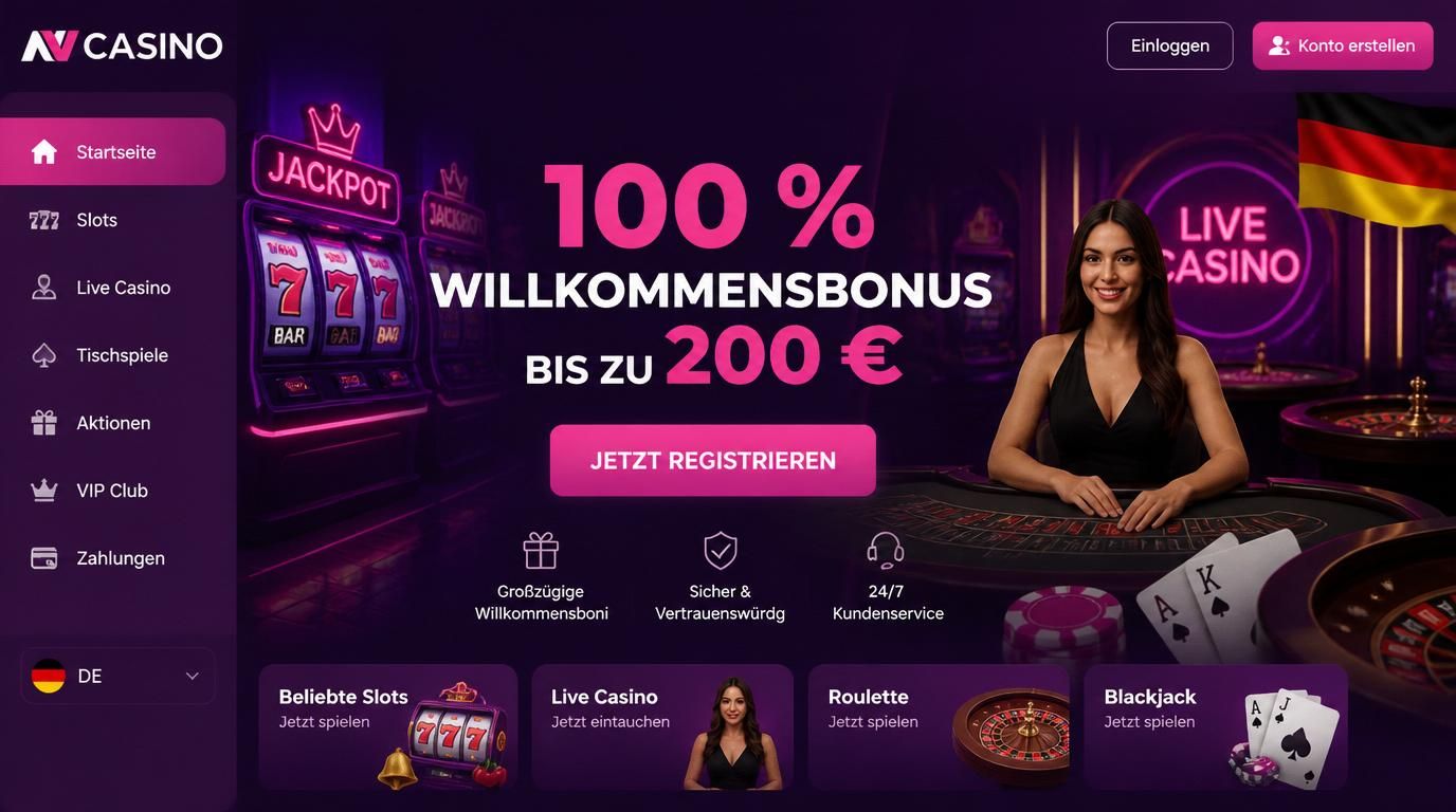 Ein Bildschirm mit Willkommenbonus-Angebot wird gezeigt und wirkt einladend und übersichtlich